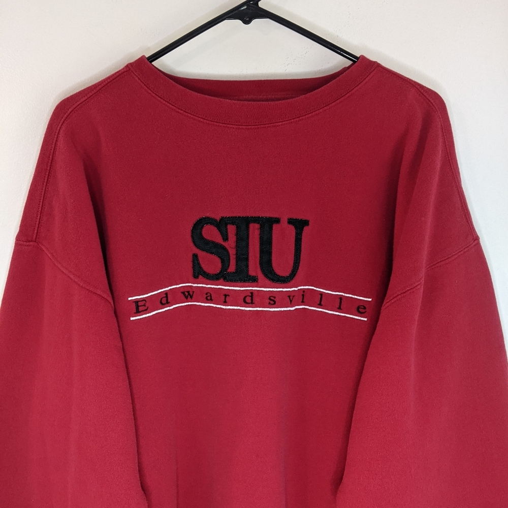 Y2K SIU Edwardsville University/College Oversized Sweatshirt - Picture 3 of 10